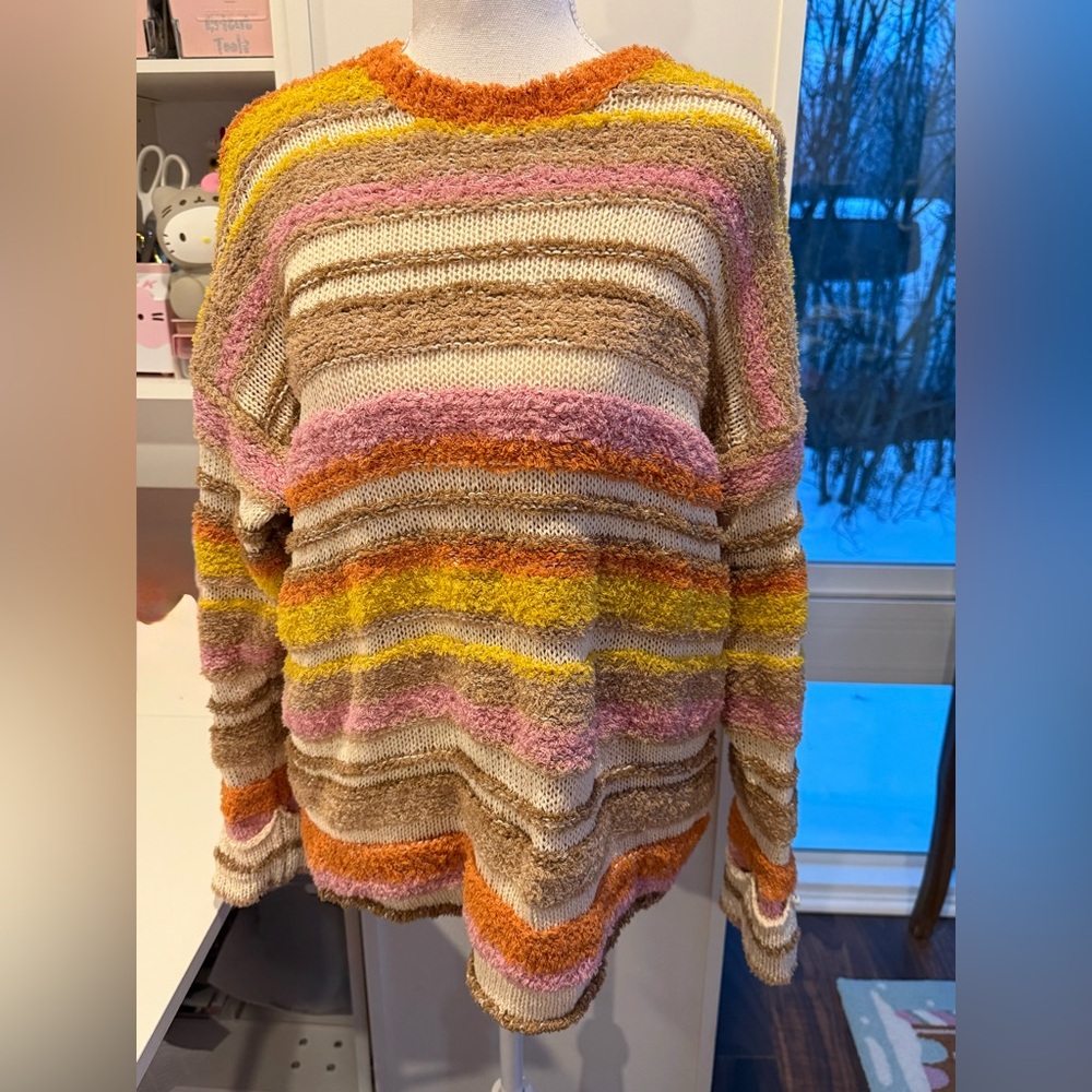 Show Me Your Mumu Sue striped cuffed sweater S